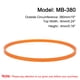thumbnail image 2 of Uxcell 4 Paquetes de Correas de Máquina de Coser Naranjas MB-380 Correa en V de Motor de 15" de Circunferencia Exterior, 2 of 6