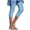 Z4-Light Blue-capri pants for women, variant on Faux Denim Leggings for Women Elastic Waist Capri Pants Stretchy Comfy Graphic Capris Lounge Summer Weekend Pants