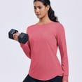 thumbnail image 2 of () women's sports top long-sleeved quick-drying sun-protective shirt suitable for hiking and running, 2 of 12