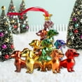 thumbnail image 4 of Dachshund Christmas Ornament,Christmas Tree Dachshund Pendants,2D Acrylic Cute Sausage Dog Tree Decoration Car Interior Hanging Ornament Crafts Dog Lover Gift(B), 4 of 9