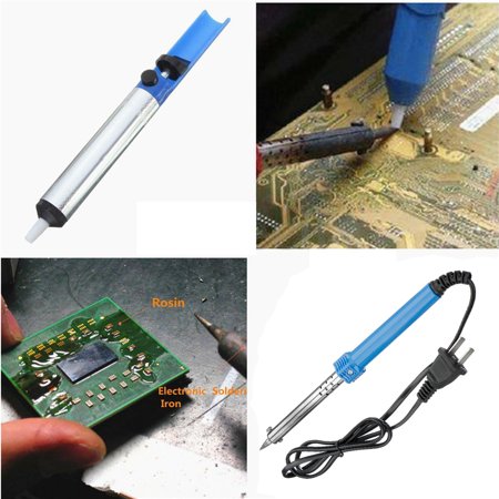 18 PCS 60W 110V Electric Soldering Iron Kit Adjustable ...