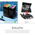 thumbnail image 3 of 100 Plumones Doble Punta, Marcadores Punta Ancha y Delgada, No Tóxicos, De Dibujo Profesional y Para Niños, Exterior Color Negro (100 Colores Diferentes), 3 of 3