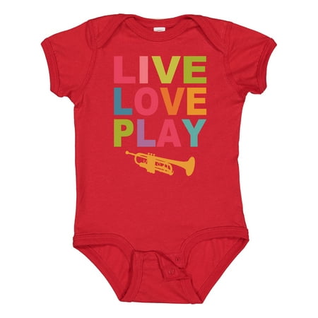 

Inktastic Live Love Play the Trumpet Gift Baby Boy or Baby Girl Bodysuit
