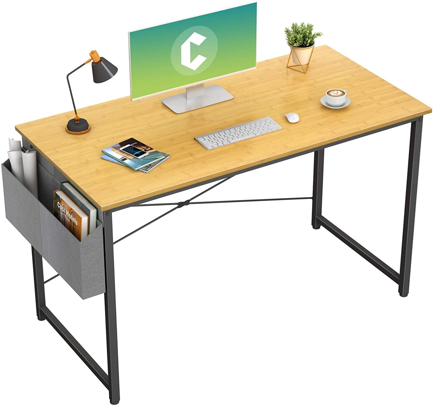 CubiCubi Computer Desk 40 inch Home Office Desk with Storage Bag