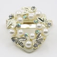 thumbnail image 2 of Visland Elegant Faux Pearl Rhinestone Scarf Ring Silk Scarf Buckle Clip Jewelry, 2 of 8