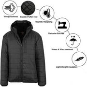 Mens Sherpa-Lined Hooded Puffer Jacket (Sizes, S to 2XL)