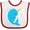 White and Red, variant on Inktastic Narwhal Boys or Girls Baby Bib