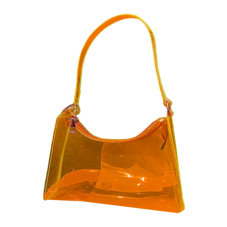 YUNx Shoulder Bag Transparent Large Capacity PVC Multipurpose Korean Style  Jelly Handbag Birthday Gift 