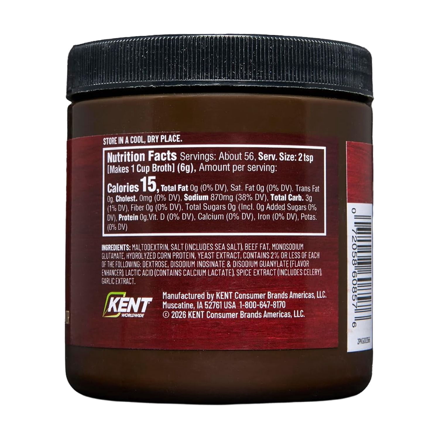 (3 pack) Mrs. Wages & Orrington Farms Beef Broth Base, Granulated Bouillon Seasoning, 12 oz Jar