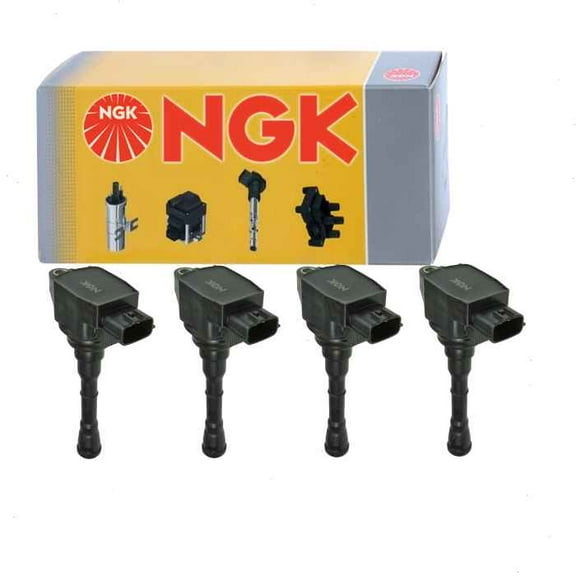 4 pc NGK Ignition Coils compatible with Nissan Qashqai 2.0L L4 2017-2018