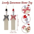 thumbnail image 4 of Personalized Christmas Stockings - 18 Inches Hanging Stockings with DIY Snowman Name Tags, 6 pieces Large Size Knitted Stockings for Mantels, Christmas Tree Family Holiday Decor, Red Green White, 4 of 7