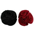 thumbnail image 2 of Cheers.US 2Pcs Ribbon Silk Chiffon Rose Flower Large Bows Plastic Hair Claw Clips Jaw Barrettes Grips Clamps Clasps Pins Decorative Buns Twist Hair Up Fancy Accessories, 2 of 7