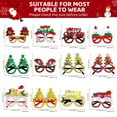 thumbnail image 2 of Amaopus 12 Pcs Christmas Party Glasses, Christmas  Light Up Glasses Glitter, Holiday Party Glasses Frames, Christmas Decoration Accessories Costume Eyeglasses for Christmas Parties Holiday Favors, 2 of 7