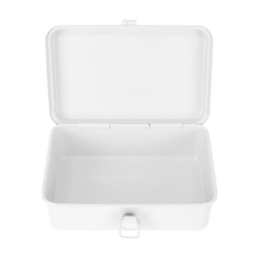 Frcolor Hinged Desktop Box Rectangular Tins Container Tin Stationery Lid Organizer Metal Nesting