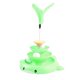 thumbnail image 1 of Juguete de bola giratoria para gatos, juguete interactivo de 3 niveles para aliviar el aburrimiento, rodillo de torre para gatitos con palo de plumas y 3 bolas, color verde, 1 of 5