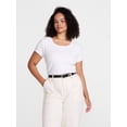 thumbnail image 2 of Scenario Women's Scoop Neck Tee with Cap Sleeves, Sizes XS-XXXL, 2 of 6