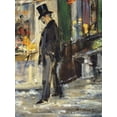 thumbnail image 2 of Manet, Edouard 15x18 Black Ornate Wood Framed with Double Matting Museum Art Print Titled - Promeneur, 2 of 4