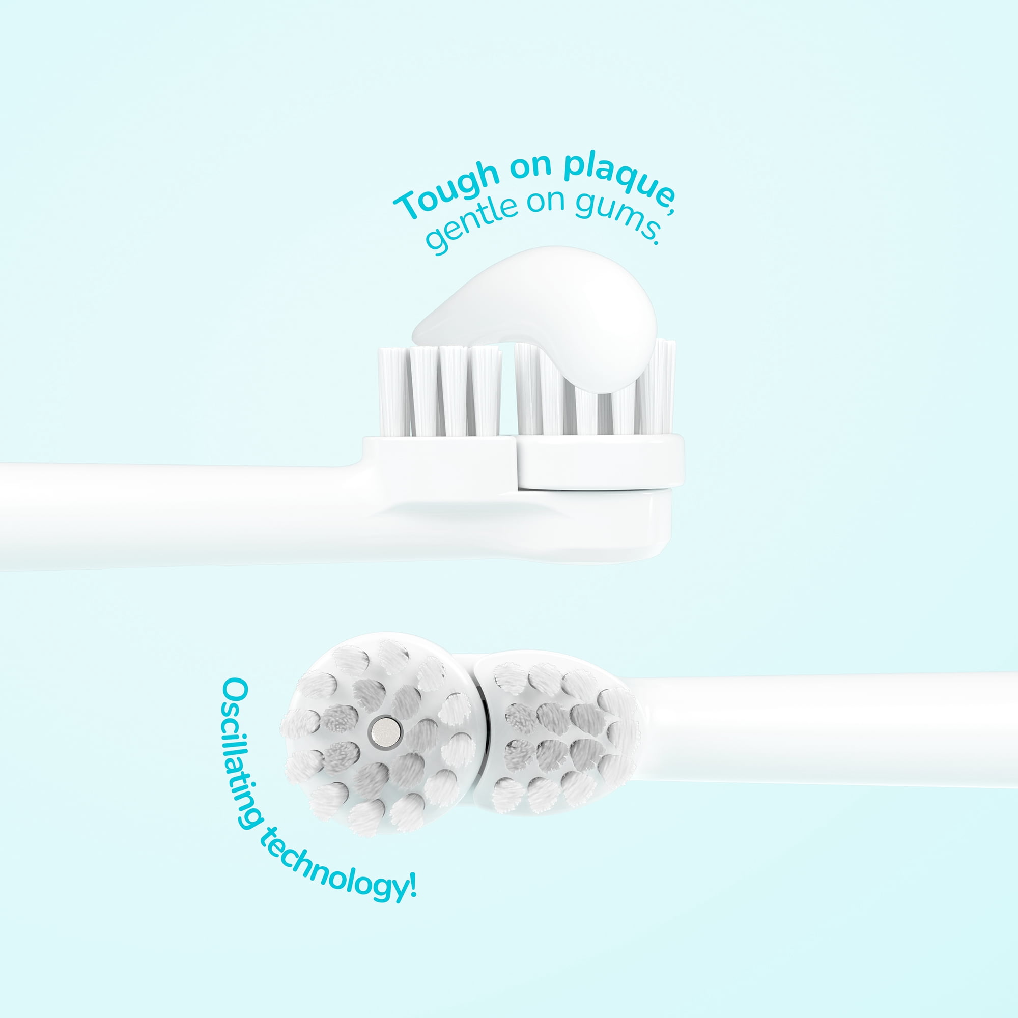 Ordo Oscillating Kids Battery - Brush Heads - White - 2 Pack