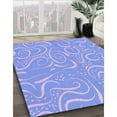 thumbnail image 3 of Ahgly Company Machine Washable Indoor Square Transitional Sky Blue Area Rugs, 6' Square, 3 of 7