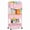 Pink, variant on Baby Diaper Caddy Organizer Cart, 3-Tier Rolling Utility Cart with Lockable Wheels for Nursery Essentials, Large Capacity Mobile Storage Carts for Newborn, White
