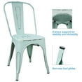 thumbnail image 7 of Lacoo Set of 4 Distressed Style Stackable Kitchen Dining Bistro Cafe Metal Chairs, Dream Blue, 7 of 7