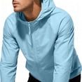 thumbnail image 7 of Ceisia Sun Protection Jacket Men's Thin Breathable Summer Sun Protective UV Protection Plus Size Ice Silk Outdoor Sports Windbreaker Jacket Blue XXL Gifts for Father, 7 of 7