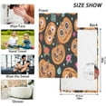 thumbnail image 2 of Nsnder Pumpkin Flowers Bright Cartoon Halloween Cotton Towel Set 2PCS,Quick Drying Bath Towels,Soft and Breathable Hand Towel WashCloths for Kitchen,Bathroom,Gym,Beach Washcloths, 2 of 7