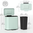 thumbnail image 3 of HOMCOM Trash Can, 2 x 5.3 Gallon (2 x 20 L) Garbage Can with Soft-Close Lid, 3 of 10