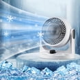 thumbnail image 5 of Small Fan Desktop Fan Desk Fan, Ultra-Quiet, 9-Inch Fan,Long Battery Life, Usb-C Rechargeable, Small Desk Fan For Bedroom, Dorm, Office,Travel Car, 5 of 9