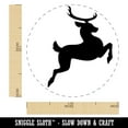 thumbnail image 2 of Flying Reindeer Silhouette Self-Inking Rubber Stamp Ink Stamper - Black Ink - Medium 1 Inch, 2 of 7