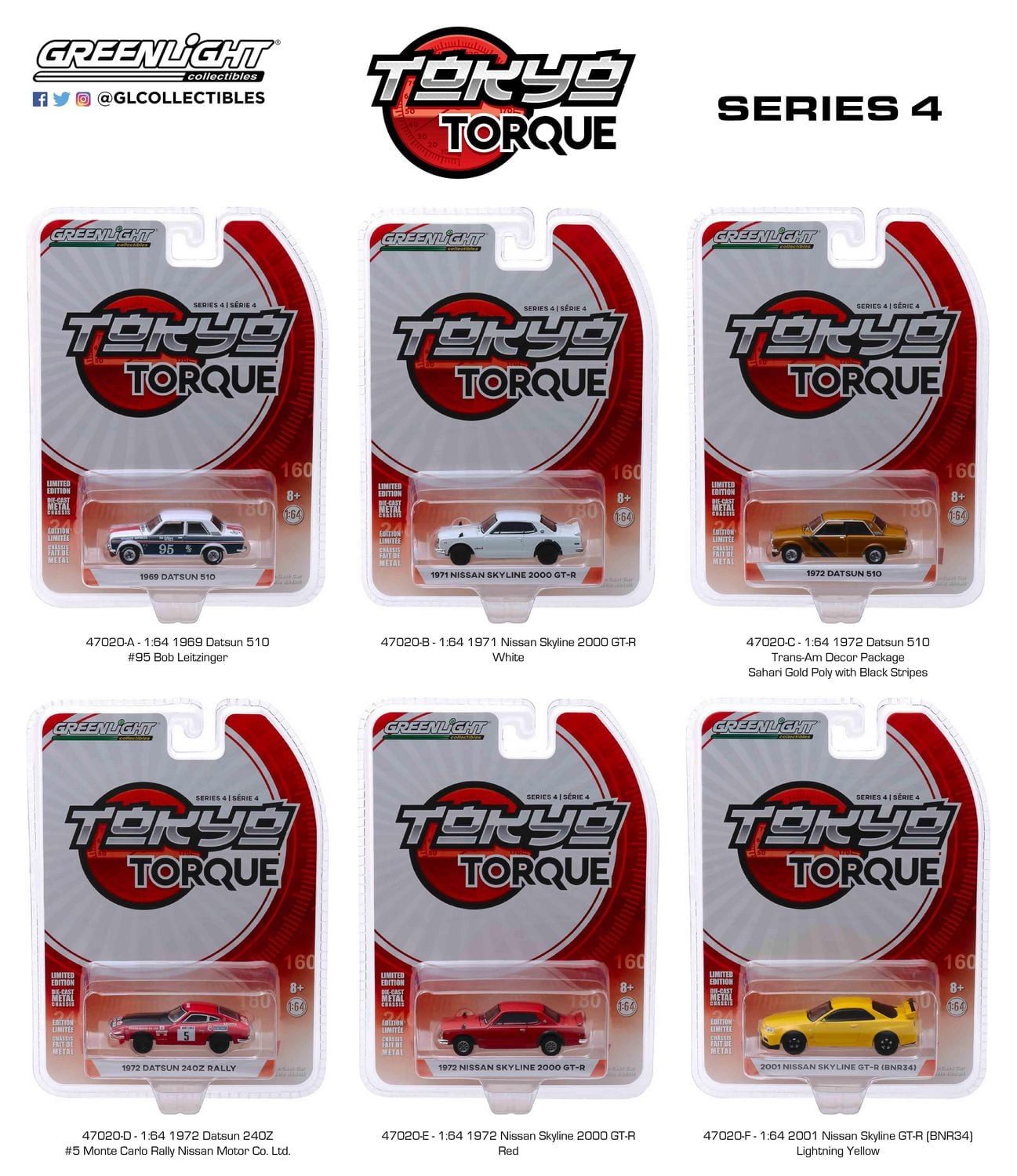 GreenLight 1:64 Tokyo Torque Die-Cast Vehicles Series 4
