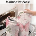 thumbnail image 5 of Pink Butterfly Floral Bow White Pattern Bathroom Rugs Mat,Non Slip Microfiber Bathroom Rug,Rubber Backing,Soft Bathroom Mats for Bathroom Floor,Tub and Shower,17x27in(43x68cm), 5 of 5