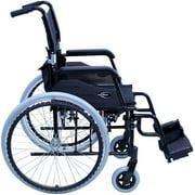 Karman Healthcare LT-980 18 in. seat 24 lbs. Ultra Lightweight Wheelchair with Swing Away Footrest in Black