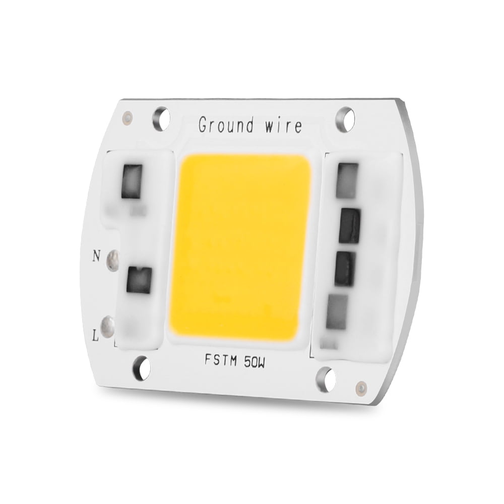 10ps 50W LEDs Floodlights COB Chip Warm White 220V Input Integrated Smart IC