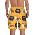 thumbnail image 3 of Kll Corgi Men'S Casual Summer Beach Shorts Hawaiian Shorts With Pockets-Xx-Large, 3 of 9