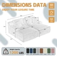 thumbnail image 3 of Kosynda 79"W Oversized Chaise Lounge Chair Indoor with Upholstered Corduroy for Living Room, No Assembly Required, Green, 3 of 8