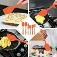thumbnail image 7 of Taihexin Silicone Spatula Set of 6, Food Grade Rubber Spatulas and Cooking Utensils, Heat-Resistant Kitchen Non Stick Utensils for  Cooking, Baking, Mixing, Scraping, BPA-Free, Dishwasher Safe(Orange), 7 of 7