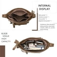 thumbnail image 4 of KL928 Leather Crossbody Bag with Adjustable Strap Multi-Pockets Shoulder bag for Everyday Use,Khaki, 4 of 5