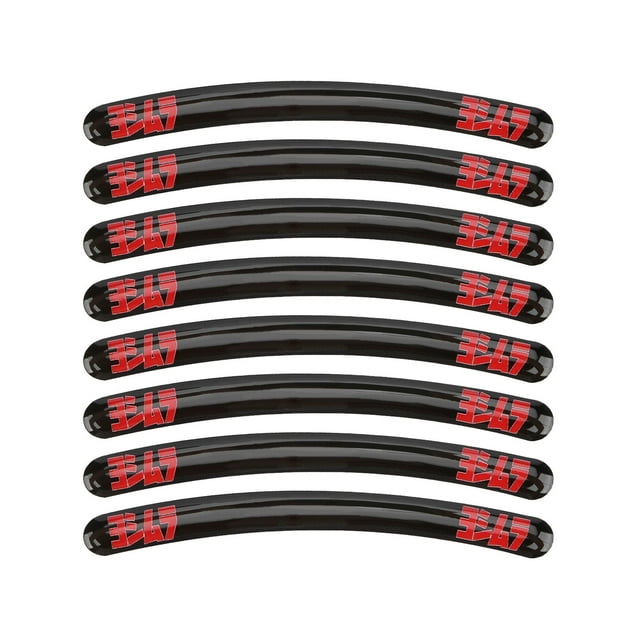 8PCS Wheel Rim Stickers Waterproof Reflective Tire Decoration for Kawasaki Racing CarType 2