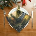 thumbnail image 2 of Napkin Satin Napkin 20*20Inchx1 Kitchen Towel Dinner Plate Towel Decorative Towel Napkin Tea Towel Suitable For Kitchen Table Picturesque Mountain, 2 of 8