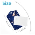 thumbnail image 4 of Square 2Pack PU Leather Astronaut Space Rockets Cruise Luggage Tag with Privacy Cover and Stainless Steel Ring - Suitable for Travel Handbags Backpacks Luggage Tags, 4 of 6