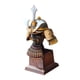 thumbnail image 2 of Casco samurái japonés, miniatura, decoración de escritorio para el hogar y oficina, colección, adorno de estatua rústico decorativo, 2 of 9