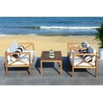 thumbnail image 5 of Safavieh Nunzio 4-Piece Eucalyptus Wood Outdoor Set in Teak Brown/Beige, 5 of 10