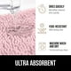 thumbnail image 4 of Alfombra de baño Gorilla Grip, gruesa, suave y absorbente, de chenilla, rosa, 4 of 9