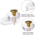 thumbnail image 2 of YQHWQ 100 Pieces Glass Fixing Clip Kit Pieces Glass Fixing Clip Kit MM Glass 5mm Glass Transparent with Color Coating Screws Glass Clips Glass Cabinet Clips with Screws for Fixing Glass, 2 of 5
