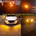 thumbnail image 5 of Alla Lighting 1156 7506 LED Bulbs 3000lm Extreme Super Bright Car Motorcycle Turn Signal Lights Reverse Lights Stop Brake Lights Tail Lights BA15S 3497 1141 P21W, Amber Yellow, 5 of 9