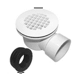 thumbnail image 1 of Low Profile Shower Base Drain with Perforated Strainer Side Outlet Shower Drain Side Outlet Drain Assembly, 1 of 8