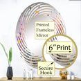 thumbnail image 3 of Designart "Meadow Stroll Among Wildflowers" Wildflowers Spiral Round Wall Mirror - Floral Oval Printed Decorative Mirror - Multiple Color Options, 3 of 5