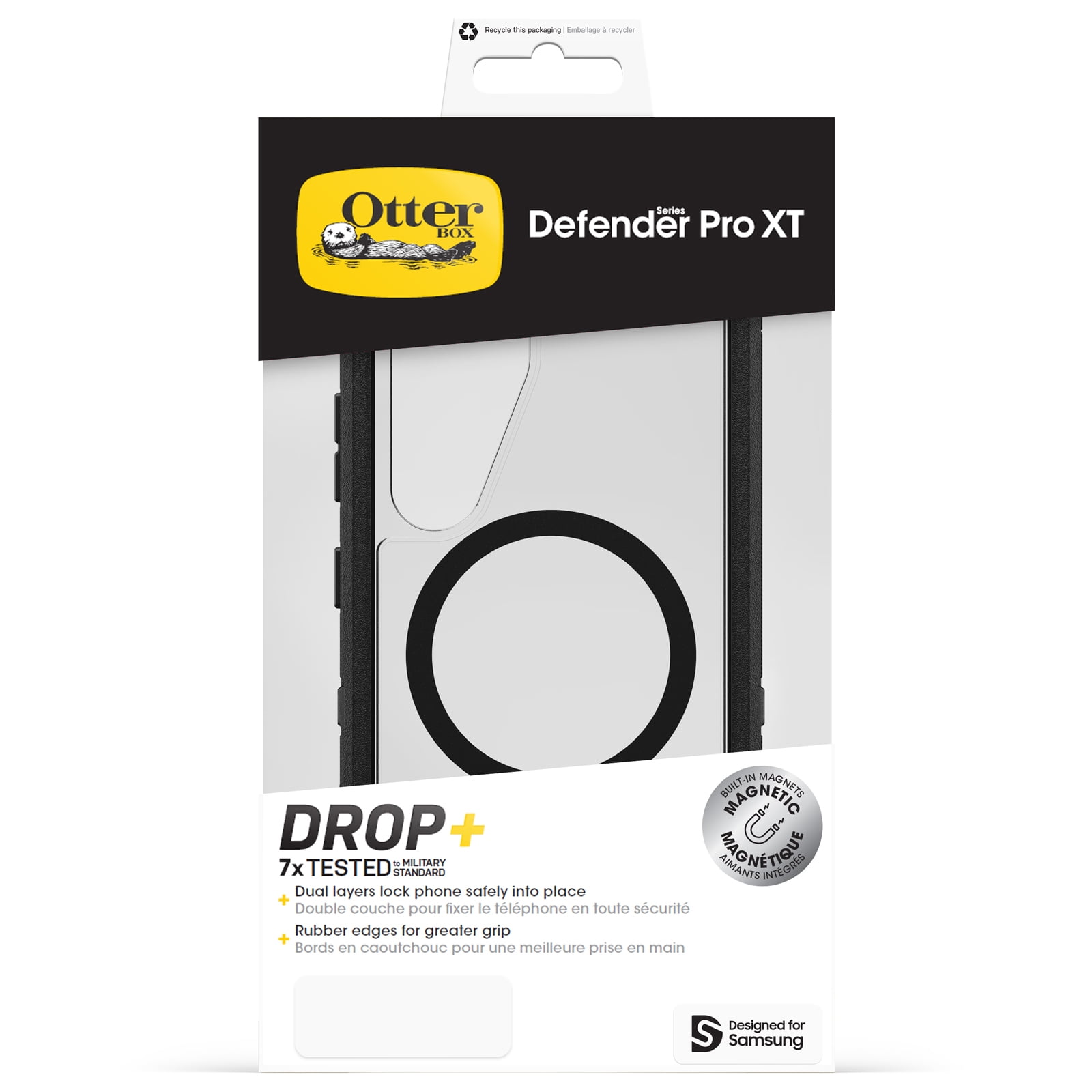 OtterBox Defender Series Pro XT Case with Magnets for Samsung Galaxy S25- Dark Side