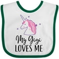 thumbnail image 3 of Inktastic My Gigi Loves Me Unicorn Girls Girls Baby Bib, 3 of 4